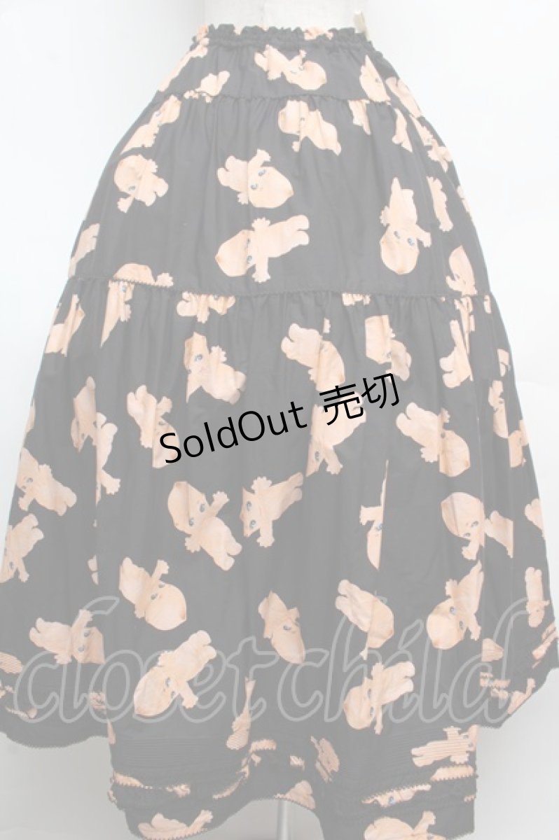画像3: PINK HOUSE / プリントティアードスカート  黒 S-26-03-14-049-LO-SK-AS-ZS (3)