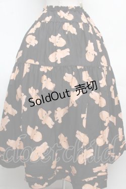 画像3: PINK HOUSE / プリントティアードスカート  黒 S-26-03-14-049-LO-SK-AS-ZS