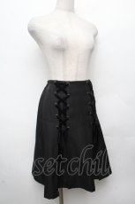 画像3: axes femme POETIQUE / レースアップデザインスカート  黒 S-26-03-14-052-AX-SK-AS-ZS (3)