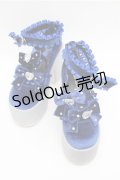 Ank Rouge / キラキラビジューベロアリボン厚底シューズ LL ブルー S-26-03-14-1001-CA-SH-HR-ZS