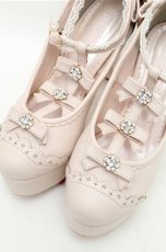 画像4: LIZ LISA / ビジューリボンストラップパンプス  ピンク S-26-03-14-1004-LO-SH-HR-ZS (4)