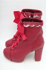 画像2: LIZ LISA / レースアップブーツ  ボルドー S-26-03-14-1008-LO-SH-HR-ZS (2)