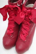 画像4: LIZ LISA / レースアップブーツ  ボルドー S-26-03-14-1008-LO-SH-HR-ZS (4)