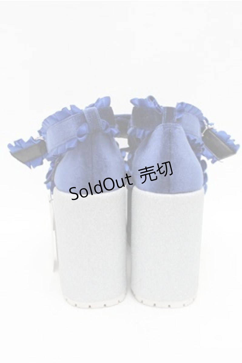 画像3: Ank Rouge / キラキラビジューベロアリボン厚底シューズ LL ブルー S-26-03-14-1001-CA-SH-HR-ZS (3)