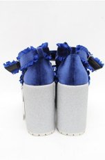 画像3: Ank Rouge / キラキラビジューベロアリボン厚底シューズ LL ブルー S-26-03-14-1001-CA-SH-HR-ZS (3)