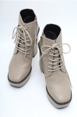 画像1: EATME / スクエアレースアップブーツ S ベージュ S-26-03-14-1009-LO-SH-AS-ZS (1)