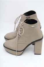 画像2: EATME / スクエアレースアップブーツ S ベージュ S-26-03-14-1009-LO-SH-AS-ZS (2)
