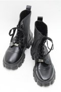 NieR Clothing / レースアップ厚底ブーツ  黒 S-26-03-14-1011-PU-SH-HR-ZS