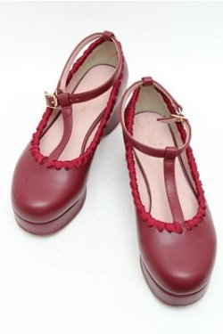 画像1: LIZ LISA / Tストラップリボンシューズ  ワイン S-26-03-14-1013-LO-SH-HR-ZS