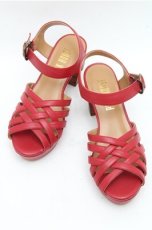 画像1: PINK HOUSE / レザーモチーフサンダル S 赤 S-26-03-14-1002-LO-SH-AS-ZS (1)