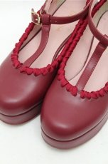 画像4: LIZ LISA / Tストラップリボンシューズ  ワイン S-26-03-14-1013-LO-SH-HR-ZS (4)