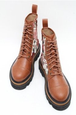 画像1: PINK HOUSE / ゴブランブーツ S ブラウン S-26-03-14-1014-LO-SH-AS-ZS