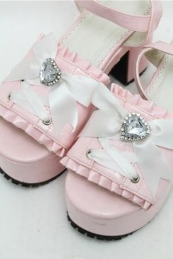 画像4: DearMyLove / ハートビジューダブルリボンサンダル 25 ピンク S-26-03-14-1015-EL-SH-HR-ZS