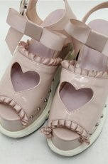 画像4: Honey Cinnamon / ハートあきスポートサンダル  ピンク S-26-03-14-1018-LO-SH-HR-ZS (4)