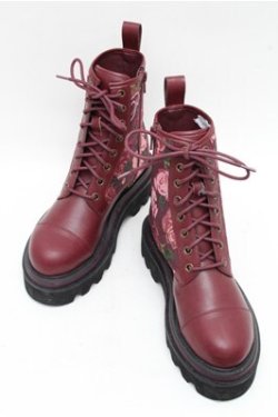 画像1: PINK HOUSE / ゴブランブーツ S 赤 S-26-03-14-1021-LO-SH-AS-ZS