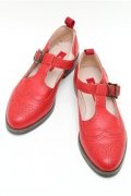 PINK HOUSE / Tストラップウイングチップシューズ S 赤 S-26-03-14-1022-LO-SH-AS-ZS