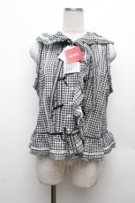 画像1: PINK HOUSE / misako&erinko　ハートベリーラビットうさ耳ベスト  黒ｘ白 S-26-03-14-007-LO-TO-AS-ZS (1)