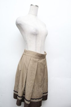 画像3: axes femme POETIQUE / バイカラープリーツスカート  ベージュ S-26-03-14-054-AX-SK-AS-ZS