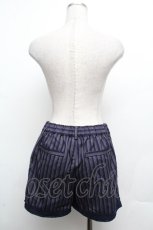 画像2: axes femme / ストライプショートパンツ  紺ｘグレー S-26-03-14-055-AX-PA-AS-ZS (2)