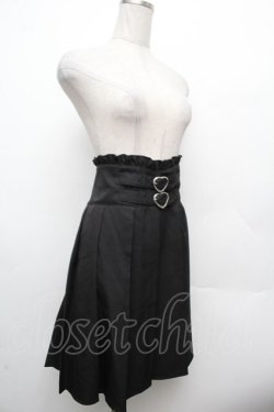 画像3: DearMyLoveWhip / サイドキラキラハートバックルベルトプリーツスカート 5L 黒 S-26-03-14-056-LO-SK-AS-ZS