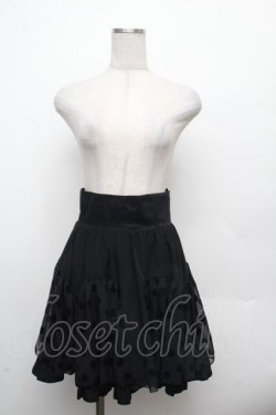 画像1: BPN / フロッキードットスカート  黒 S-26-03-14-057-GO-SK-AS-ZS