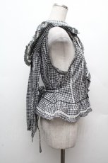 画像2: PINK HOUSE / misako&erinko　ハートベリーラビットうさ耳ベスト  黒ｘ白 S-26-03-14-007-LO-TO-AS-ZS (2)