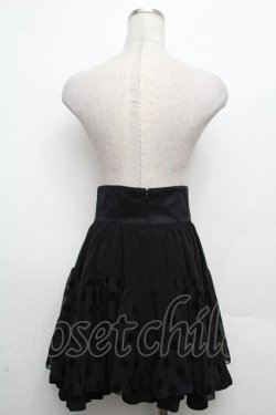 画像2: BPN / フロッキードットスカート  黒 S-26-03-14-057-GO-SK-AS-ZS