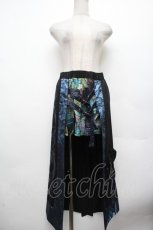 画像1: Qutie Frash / 龍pt和柄プリーツスカート  黒ｘブルー S-26-03-14-059-QU-SK-HR-ZS (1)