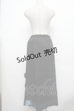 画像2: Qutie Frash / 龍pt和柄プリーツスカート  黒ｘブルー S-26-03-14-059-QU-SK-HR-ZS