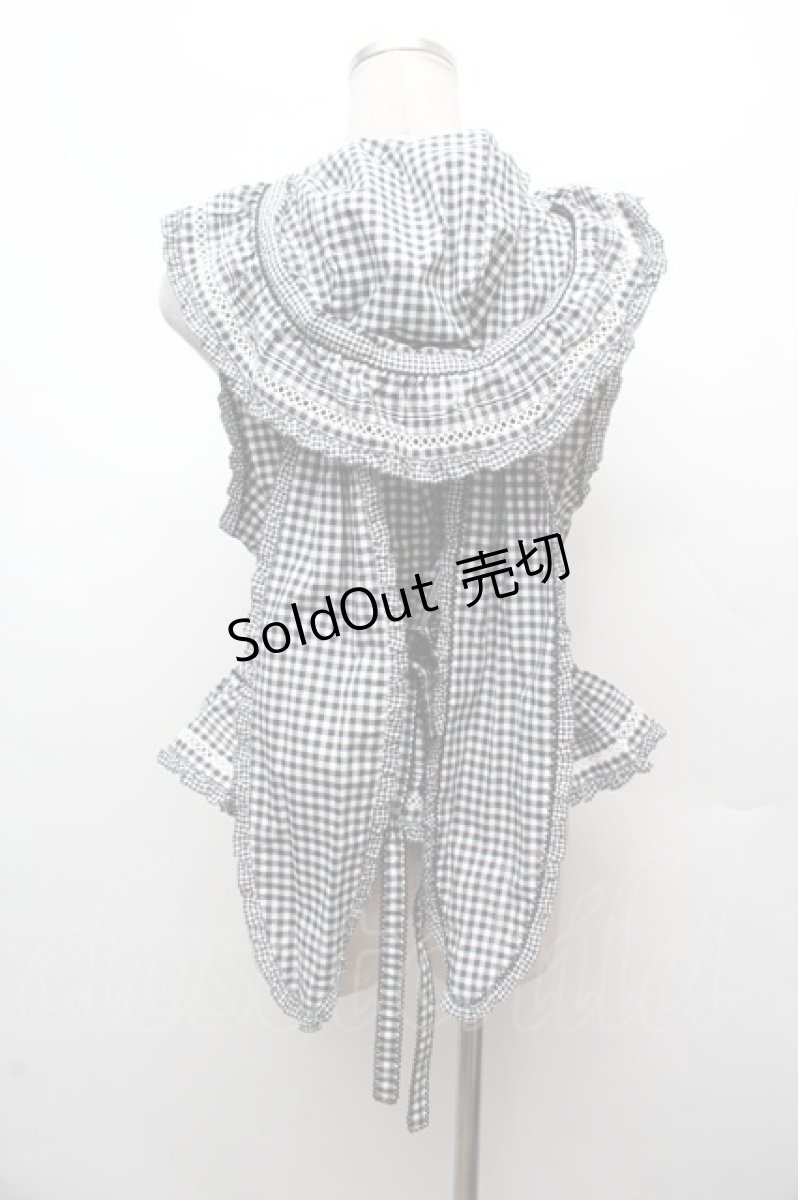 画像3: PINK HOUSE / misako&erinko　ハートベリーラビットうさ耳ベスト  黒ｘ白 S-26-03-14-007-LO-TO-AS-ZS (3)