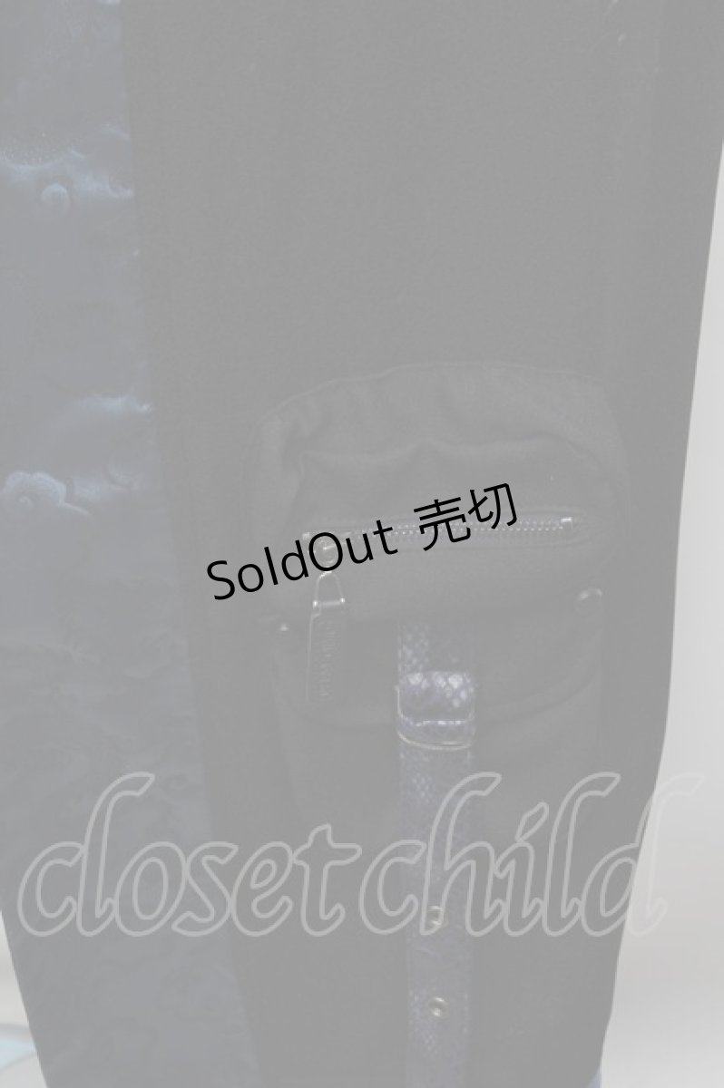 画像6: Qutie Frash / 龍pt和柄プリーツスカート  黒ｘブルー S-26-03-14-059-QU-SK-HR-ZS (6)