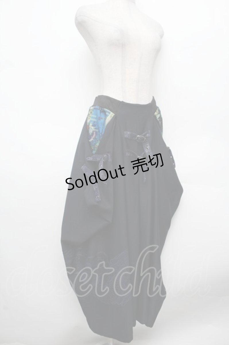 画像3: Qutie Frash / ベルトデザイン袴ロングスカート  紺 S-26-03-14-060-QU-SK-HR-ZS (3)