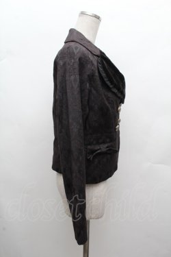 画像2: axes femme POETIQUE / ハート襟ジャガードジャケット  黒 S-26-03-14-012-AX-JA-HR-ZS