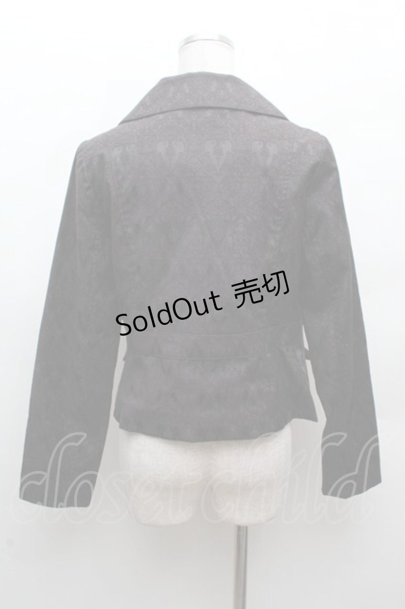 画像3: axes femme POETIQUE / ハート襟ジャガードジャケット  黒 S-26-03-14-012-AX-JA-HR-ZS (3)