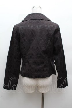 画像3: axes femme POETIQUE / ハート襟ジャガードジャケット  黒 S-26-03-14-012-AX-JA-HR-ZS