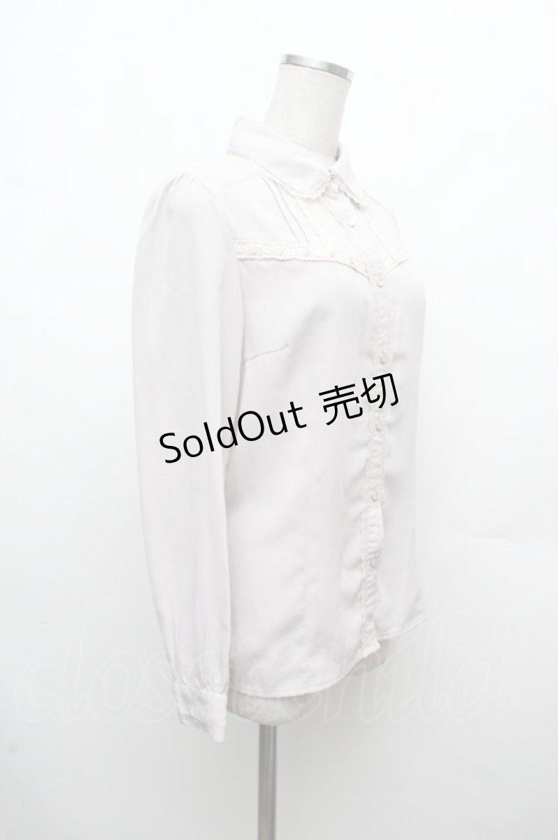 画像2: axes femme POETIQUE / タイ付きブラウス  ベージュ S-26-03-14-018-AX-BL-HR-ZS (2)