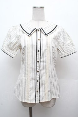 画像1: axes femme POETIQUE / トランプジャガードブラウス  アイボリー S-26-03-14-019-AX-BL-HR-ZS