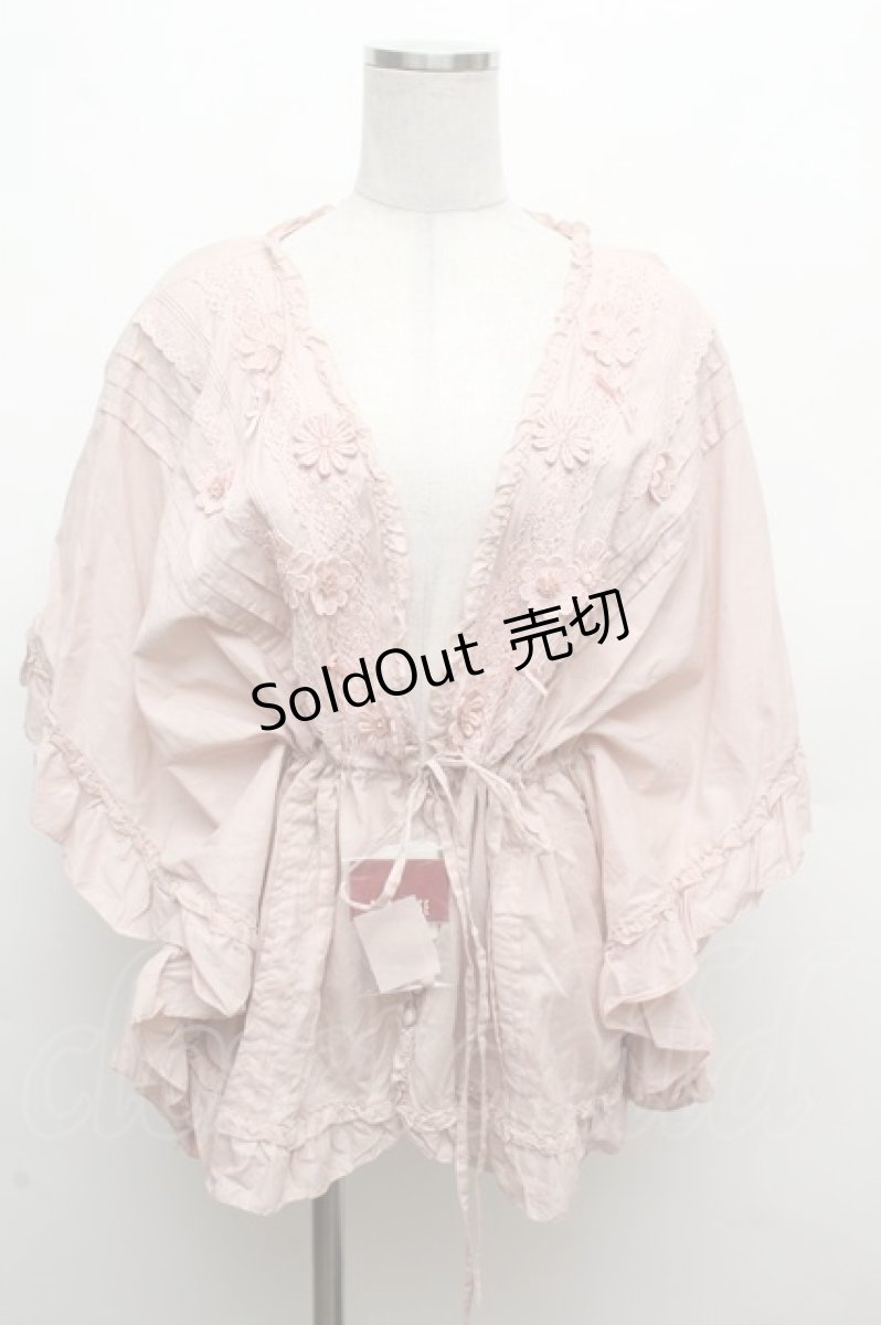 画像1: PINK HOUSE / フラワーモチーフトップス  ピンク S-26-03-14-022-LO-TO-AS-ZS (1)