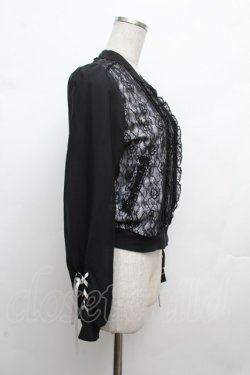 画像2: axes femme POETIQUE / レース重ねブルゾン  黒 S-26-03-14-026-AX-JA-HR-ZS
