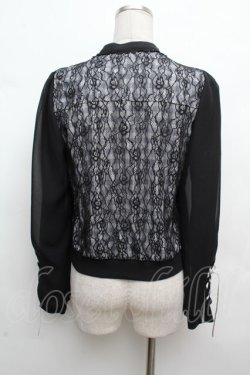 画像3: axes femme POETIQUE / レース重ねブルゾン  黒 S-26-03-14-026-AX-JA-HR-ZS