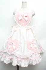 画像1: BABY,THE STARS SHINE BRIGHT / Cherie de Neigeジャンパースカート  白×ピンク S-26-03-14-029-BA-OP-TE-ZS (1)