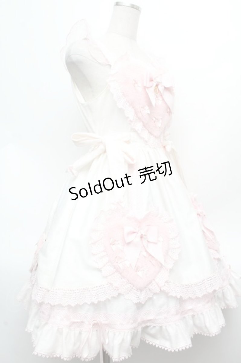 画像2: BABY,THE STARS SHINE BRIGHT / Cherie de Neigeジャンパースカート  白×ピンク S-26-03-14-029-BA-OP-TE-ZS (2)