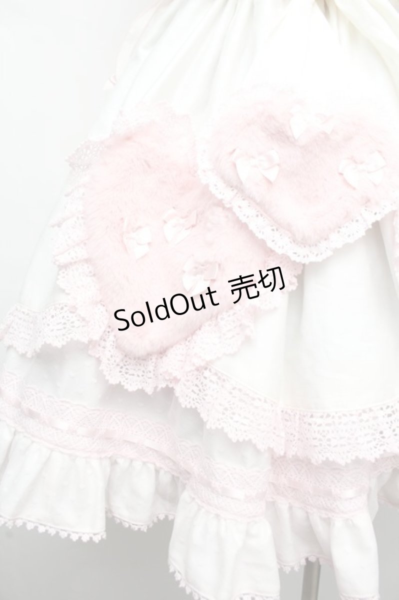 画像4: BABY,THE STARS SHINE BRIGHT / Cherie de Neigeジャンパースカート  白×ピンク S-26-03-14-029-BA-OP-TE-ZS (4)