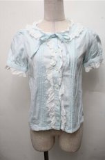 画像1: MILK / フリル襟ブラウス  サックス S-26-03-15-037-ML-BL-AS-ZS (1)