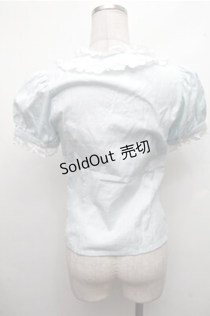 画像2: MILK / フリル襟ブラウス  サックス S-26-03-15-037-ML-BL-AS-ZS (2)