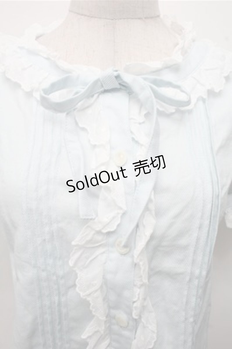 画像3: MILK / フリル襟ブラウス  サックス S-26-03-15-037-ML-BL-AS-ZS (3)