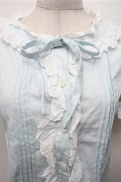 画像3: MILK / フリル襟ブラウス  サックス S-26-03-15-037-ML-BL-AS-ZS