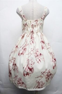 画像2: Emily Temple cute / トゥシューズBUNNYワンピース  オフｘレッド S-26-03-15-039-ET-OP-HR-ZS