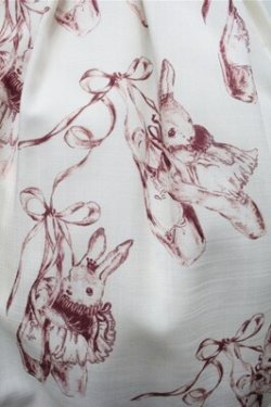 画像3: Emily Temple cute / トゥシューズBUNNYワンピース  オフｘレッド S-26-03-15-039-ET-OP-HR-ZS