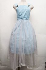 画像1: axes femme / デニムＸチュールジャンスカ  サックス S-26-03-15-040-AX-OP-HR-ZS (1)